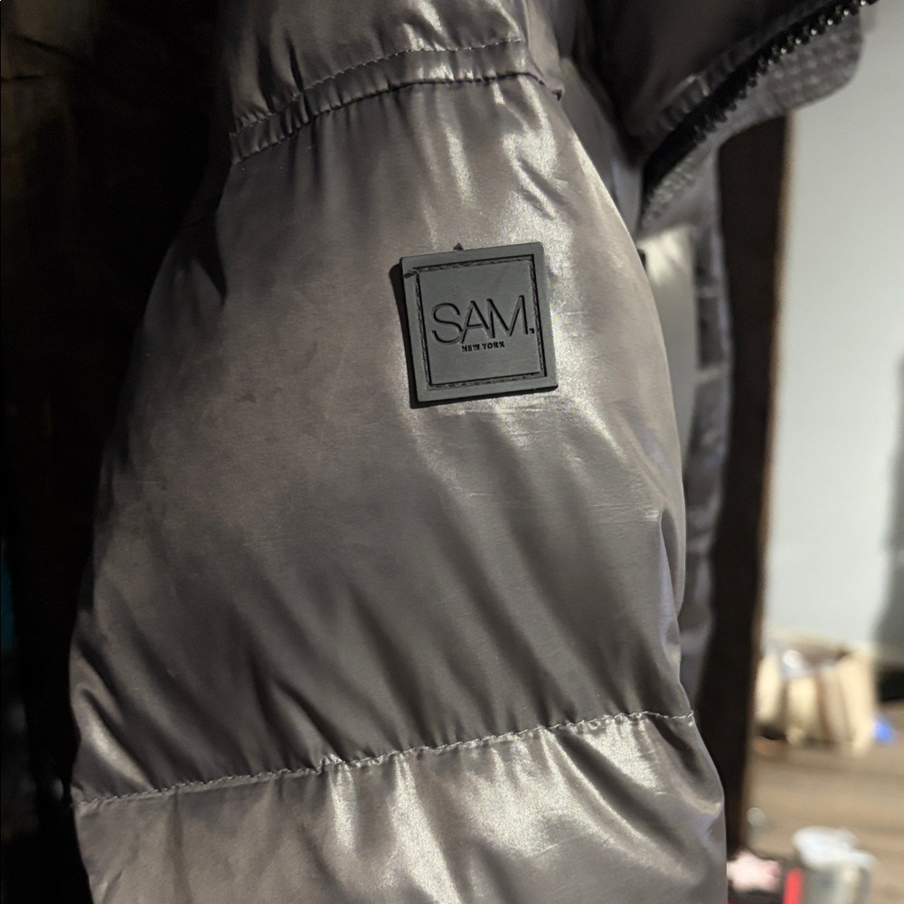 Sam Metallic Gray Puffer Jacket - image 4